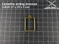 Mobile Preview: Lünette eckig bronze 27 x 20 x 3 mm