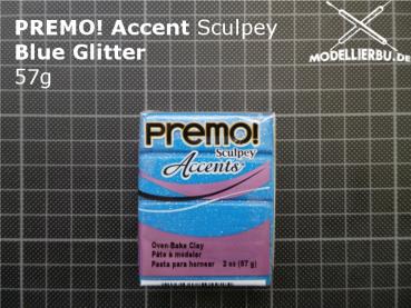 PREMO! Accents Modelliermasse 57g Block 5049 Blue Glitter