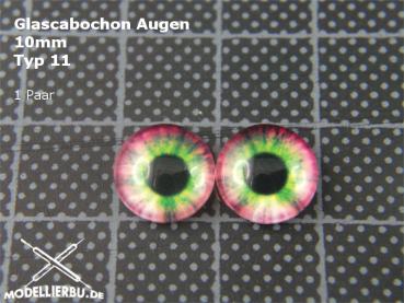 Glascabochon Augen 10 mm Typ 11