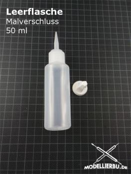 50 ml Leerflasche Kunstoff mit Malverschluss