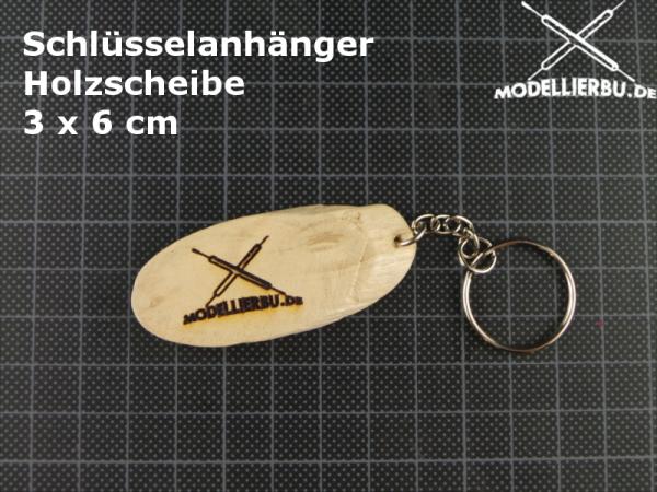 Schlüsselanhänger Holzscheibe