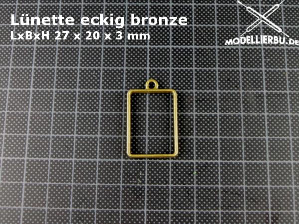 Lünette eckig bronze 27 x 20 x 3 mm