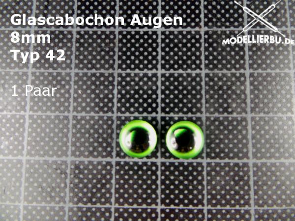 Glascabochon Augen 8 mm Typ 42