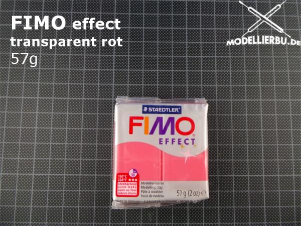 Fimo effect 57 g Block (204) transparent rot