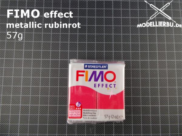 Fimo effect 57 g Block (28) metallic rubinrot