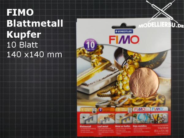 FIMO Blattmetall Kupfer 10 Stück 140x140 mm