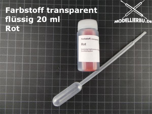 Farbstoff transparent flüssig 20 ml - Rot
